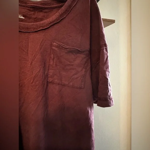 COPY - Aerie Off the Shoulder Pocket Tee - Picture 4 of 6